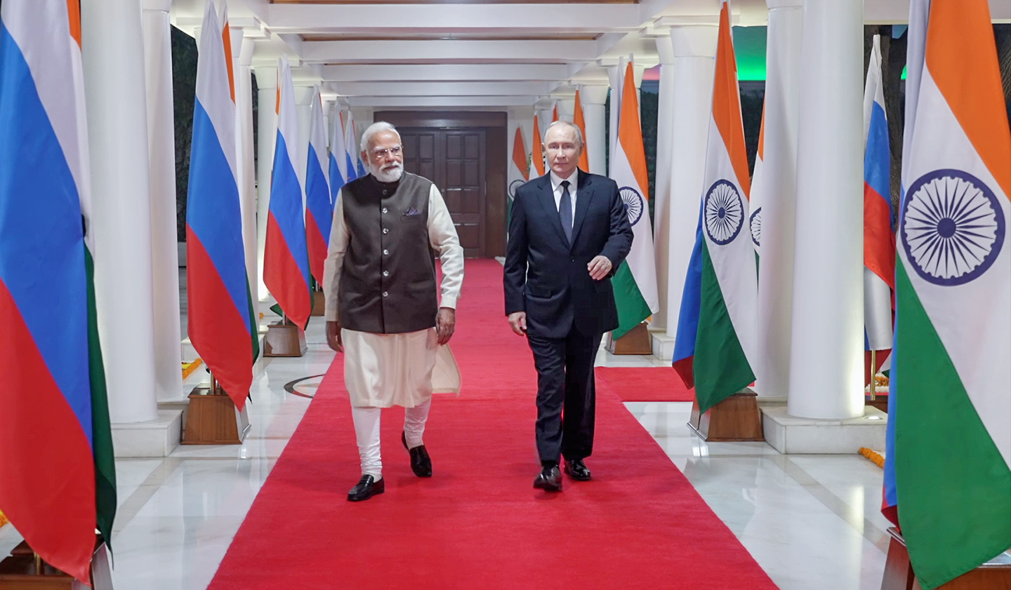 In Pics: PM Modi Greets Vladimir Putin At Delhi Airport With Hug, Handshake