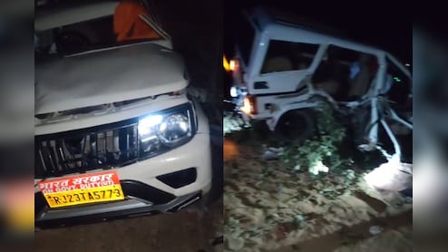 Sikar accident: सीकर में पत्थरों से भरी ट्रॉली से टकराई बोलेरो, 1 ने मौके पर ही तोड़ा दम; 2 घायल, गाड़ी में फंसे युवक