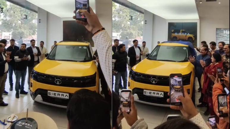 Tata Sierra SUV Starts Arriving At Dealership, Deliveries Commence January 15