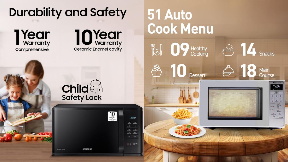 Microwave Ovens Under ₹10,000 From Midea, LG, Samsung To Panasonic: Get Peak Performance Without Breaking Budget