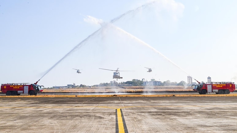 Navy Commissions Helicopter Squadron INAS 335 'Ospreys' In Goa