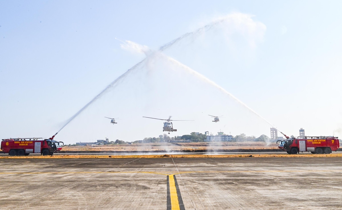 Navy Commissions Helicopter Squadron INAS 335 'Ospreys' In Goa