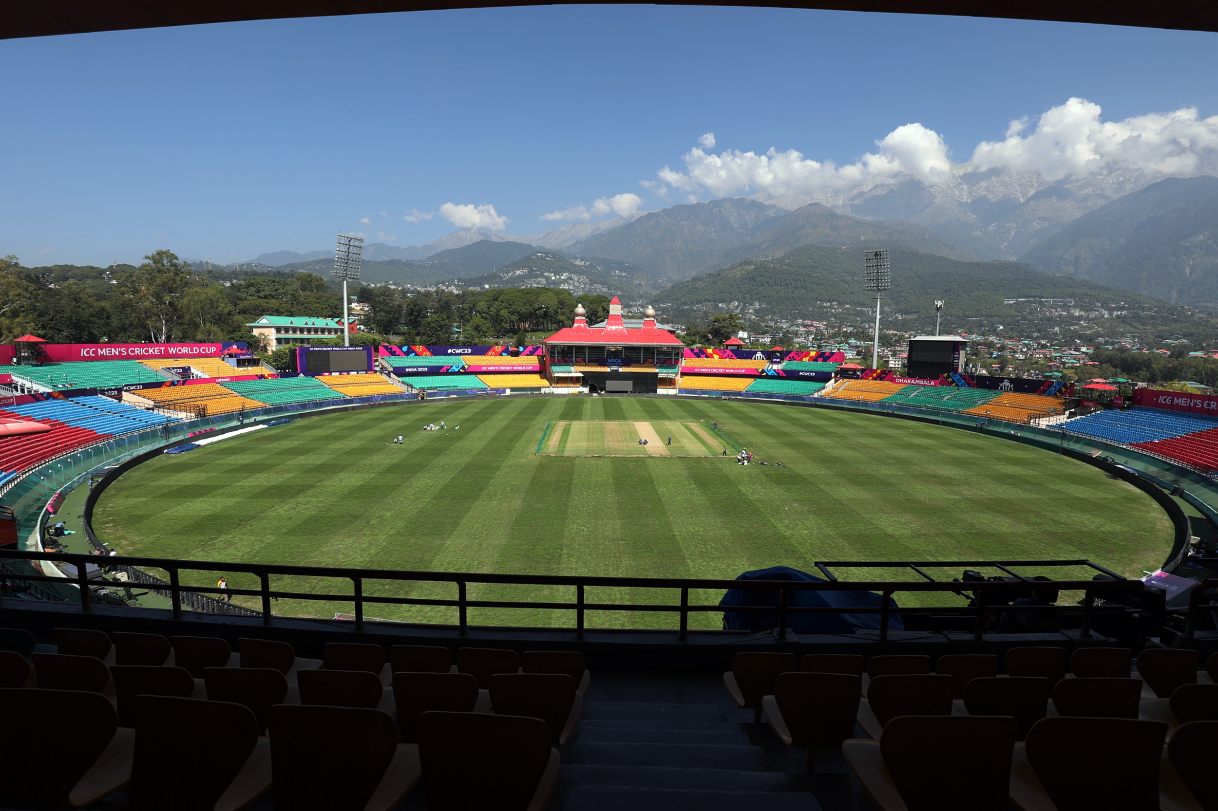 World Cup Cricket Beautifully Pitches Dharamshala For Tourism