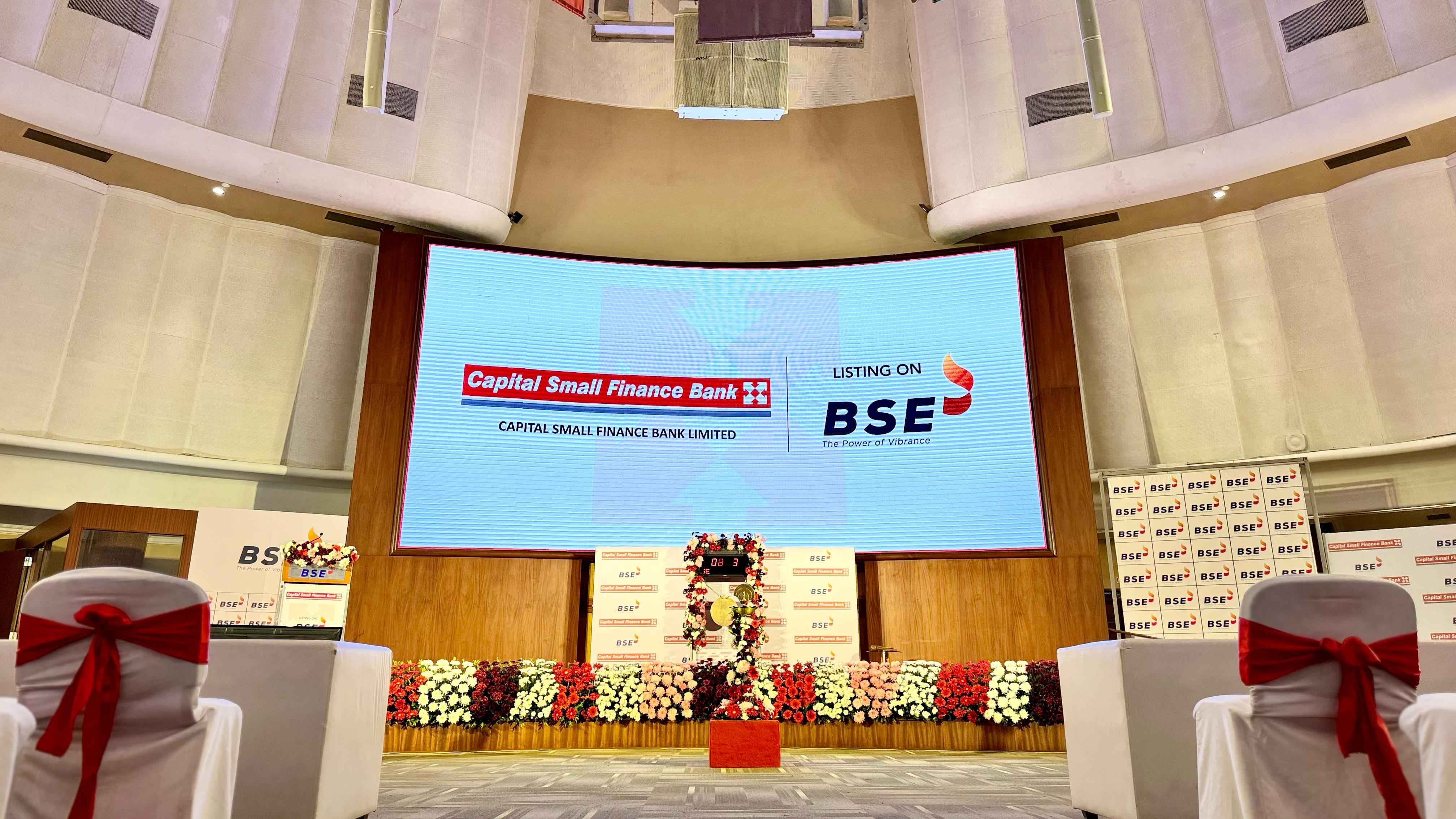 Capital Small Finance Bank Shares Close 7.2% Lower Against IPO Price