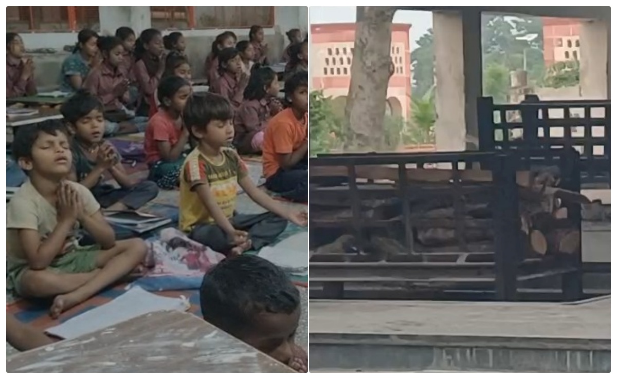 श्मशान में जलती चिताओं के पास पढ़ रहे बच्चे, बिहार का ये स्कूल गजब है