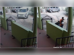 कर्नाटक : घर के बाहर खड़ी बच्ची पर चढ़ी कार, CCTV में दिखा चमत्कार, ऐसे बची जान