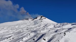 Tourists, Skiers Gather As Mount Etna Erupts In Sicily