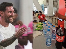 Lionel Messi च्या टूरदरम्यान चाहत्यांची लूट! 20  रुपयांची पाणी बॉटल 1000% महाग विकली
