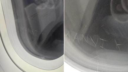 Passenger Carved Name On IndiGo Flight Window. Internet Calls Them 'Idiot'