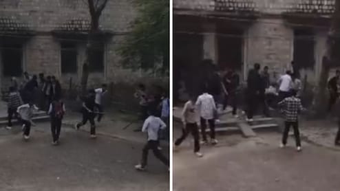 महाराजा महाविद्यालय में फ्रेशर पार्टी के दौरान चले लाठी-डंडे और सरिए, कई छात्रों को आई गंभीर चोटें