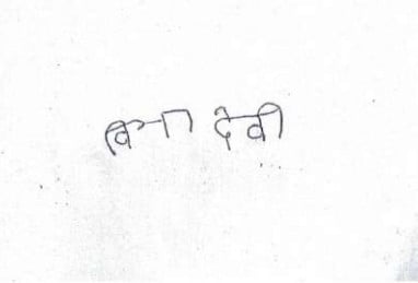 चुनावी हलफनामे पर विभा देवी का दस्तख्त.