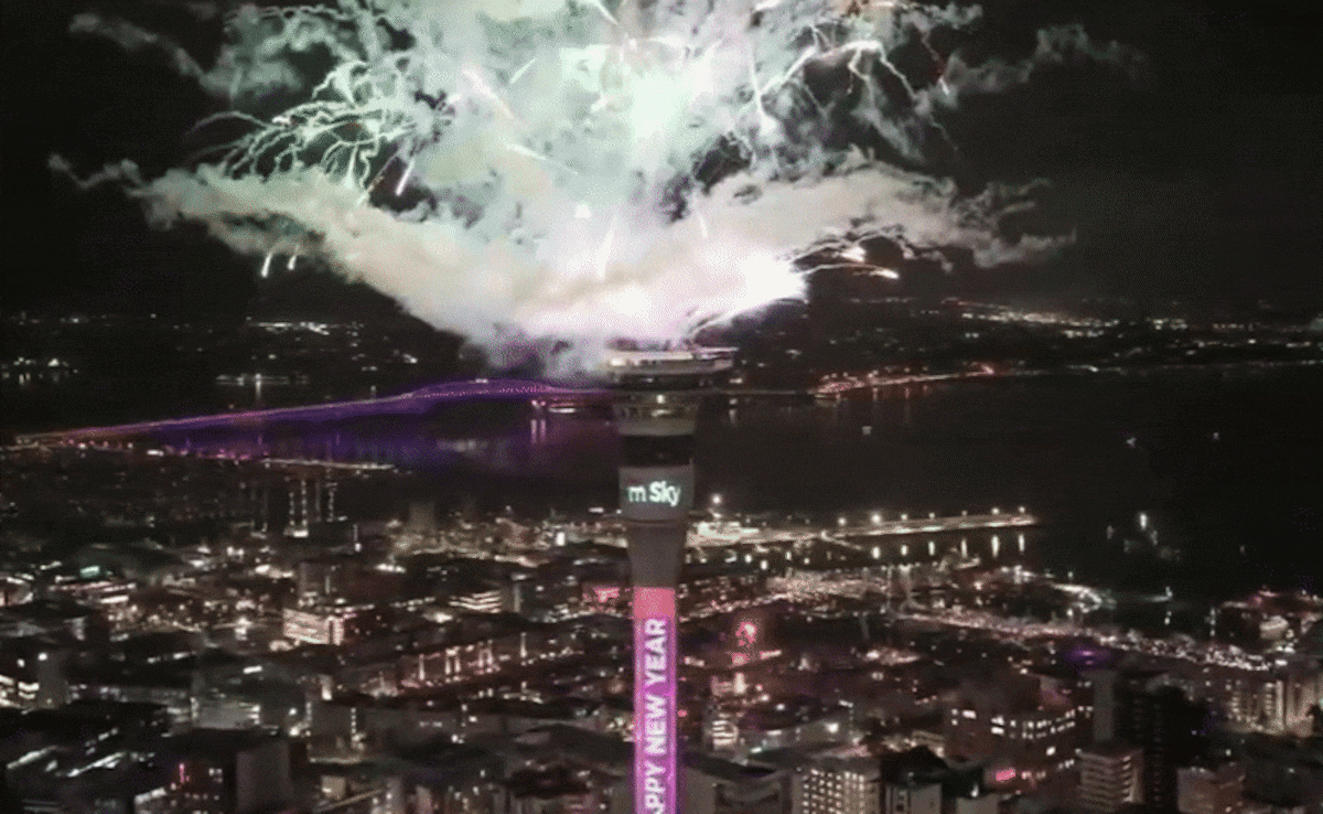 Verschillende landen luiden het jaar 2026 in. Dit was de eerste