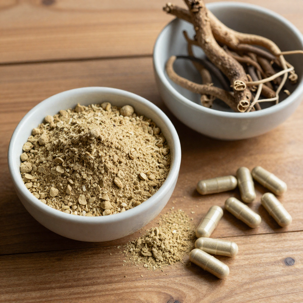 How to consume ashwagandha powder for stress relief.