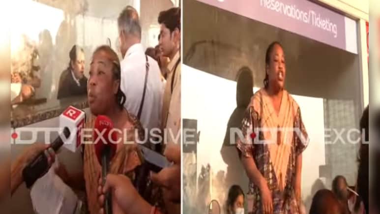 पहले चीखी और फिर काउंटर पर चढ़ काटा बवाल... इंडिगो की फ्लाइट कैंसिल होने पर महिला का हंगामा