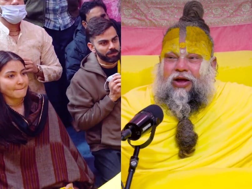 "Vinamra Rahiye": Virat Kohli, Anushka Sharma Told As Couple Visits Premanand Maharaj Upon Return To India