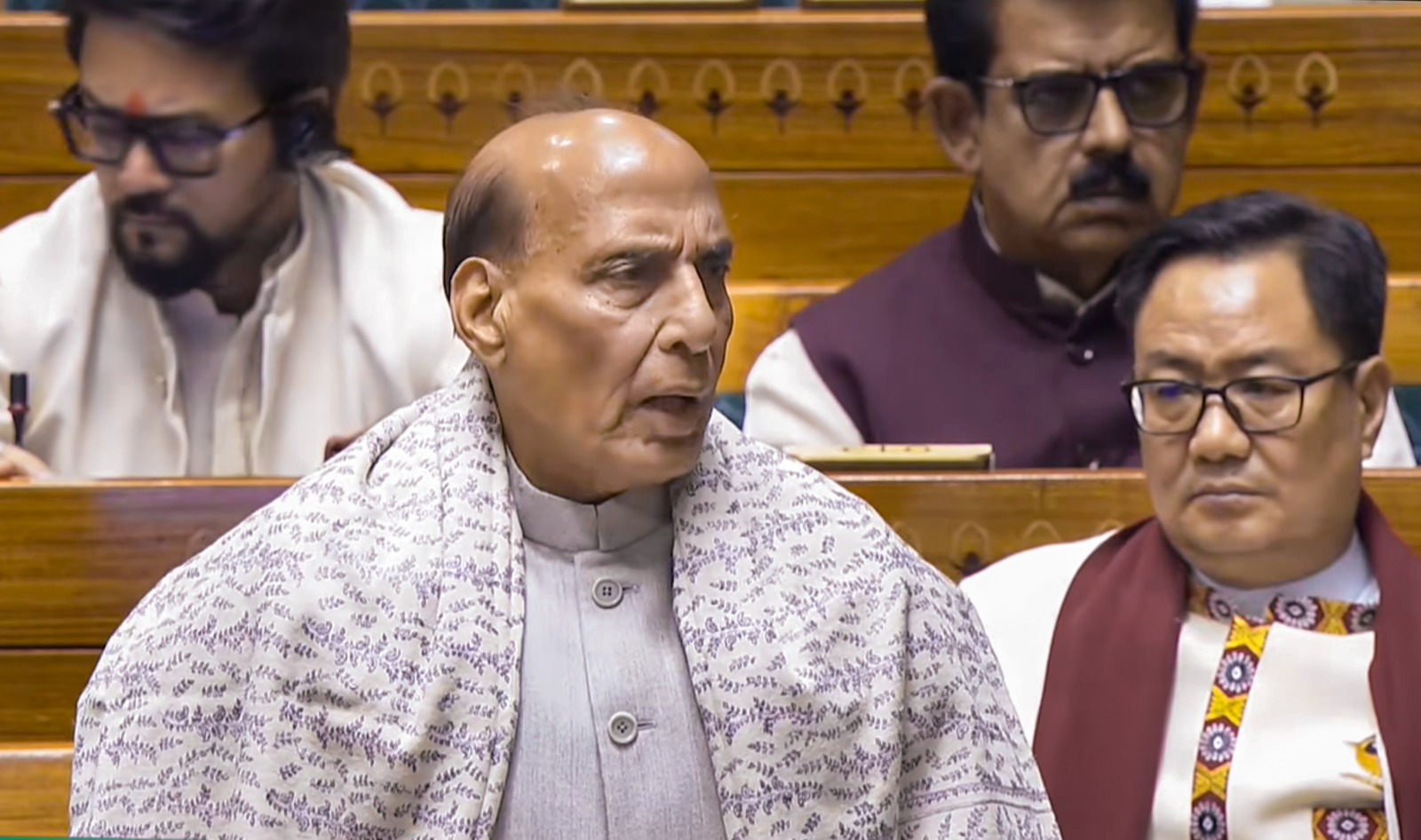 "National Song Marginalised": Rajnath Singh Slams Congress In Parliament