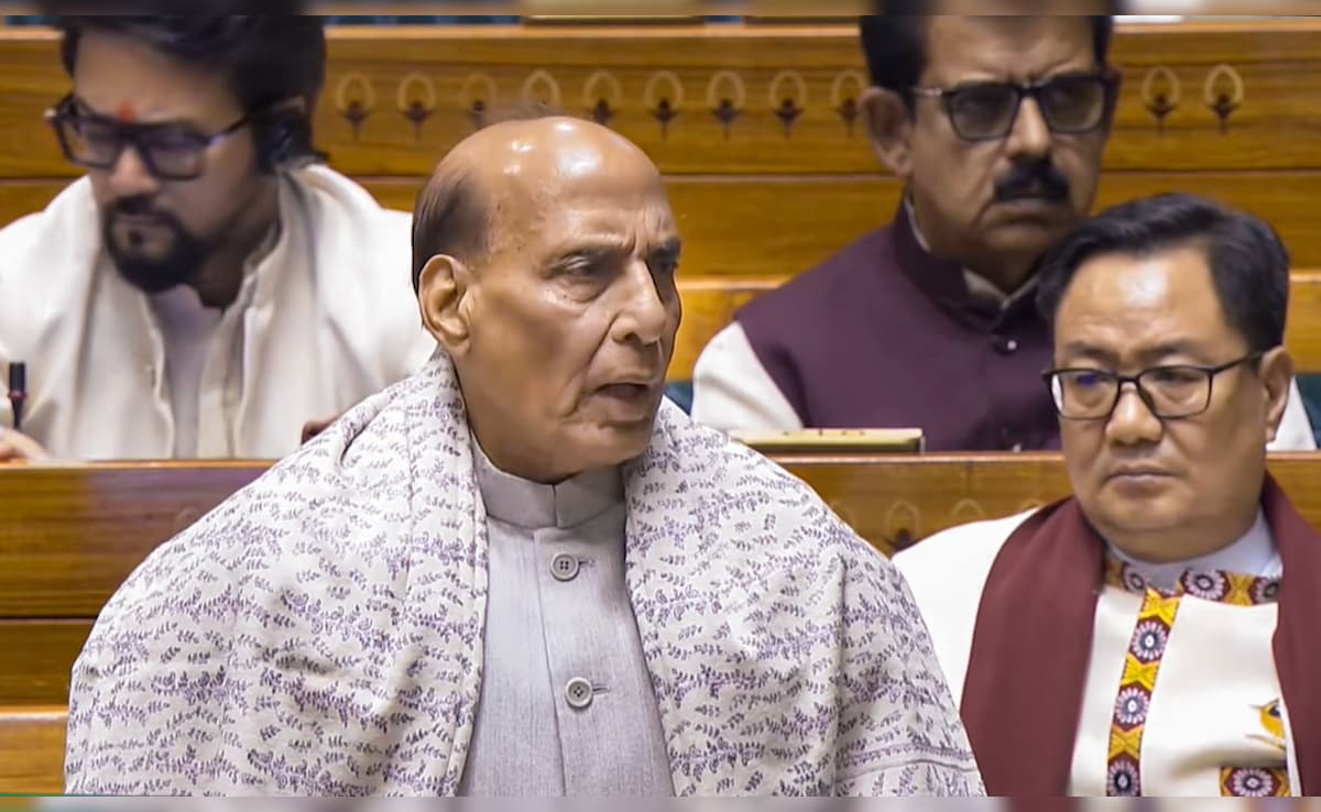 "National Song Marginalised": Rajnath Singh Slams Congress In Parliament