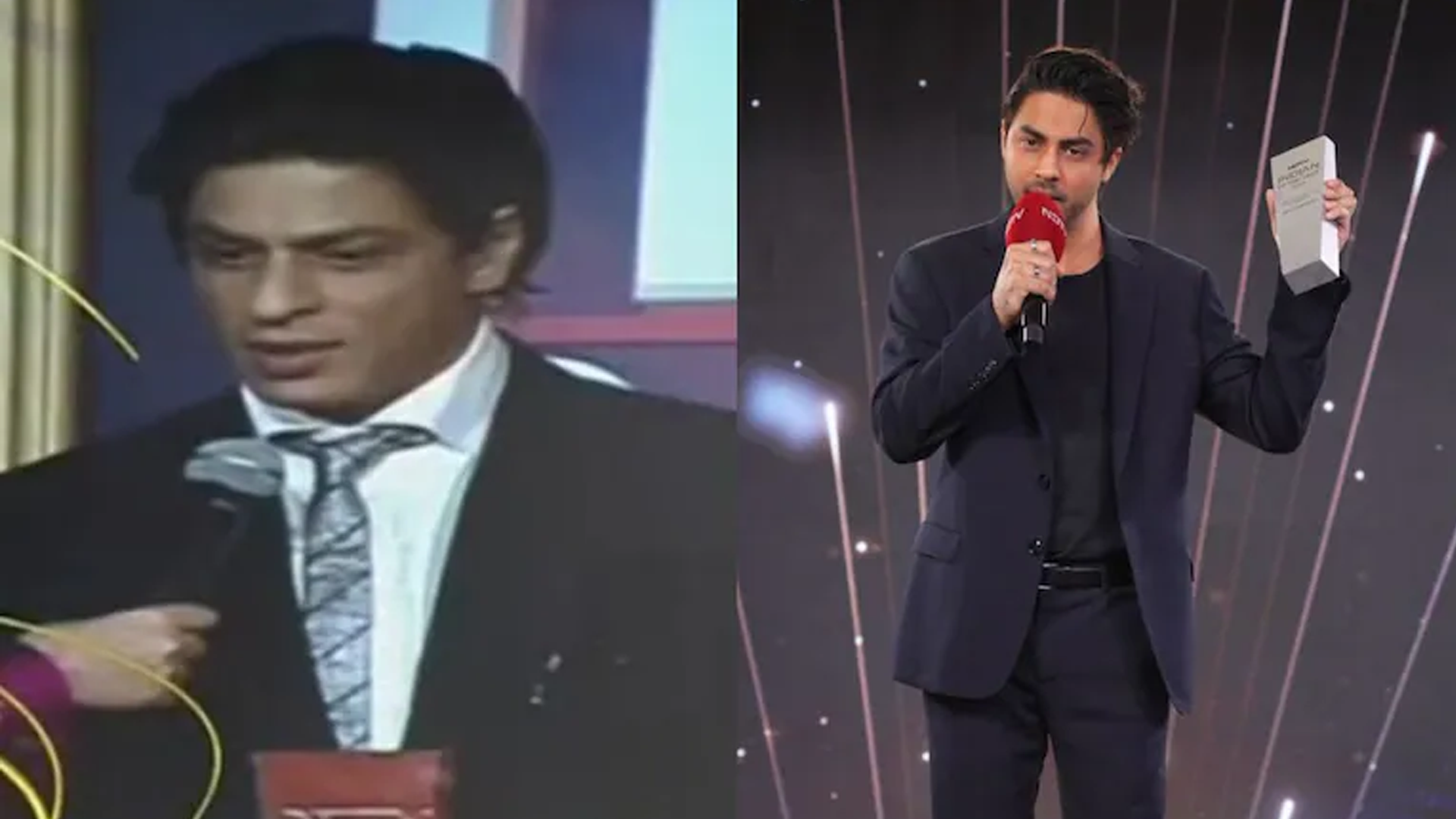 Aryan Khan Watches Dad Shah Rukh Khan Receive NDTV Indian Of The Year Award 2007