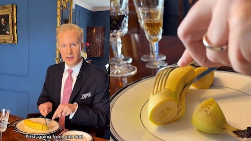 आज तक गलत तरह से केला खाते रहे हम, इस फिरंगी ने सिखाया सही तरीका, छिड़ गई बहस