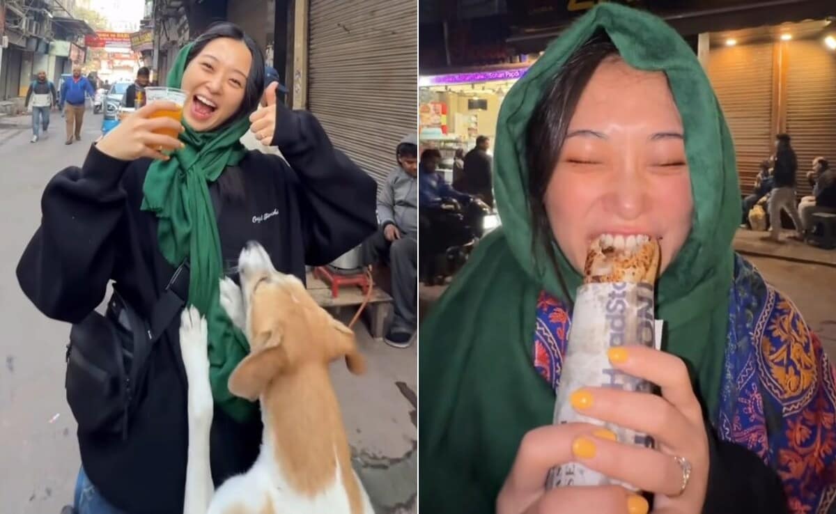 Korean Vlogger Explores Delhi Street Food Before Sunrise