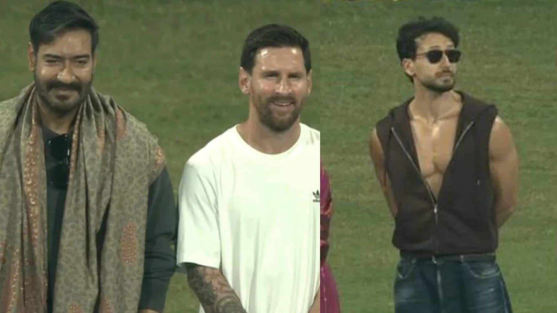 Viral Video: Ajay Devgn, Tiger Shroff Booed By Crowd At Messi's Mumbai Event