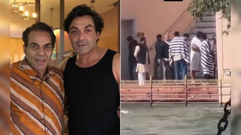 धर्मेंद्र को अंतिम विदाई देकर टूटे बॉबी देओल, परिवार को लगाया गले, हीमैन के अस्थि विसर्जन का वीडियो वायरल