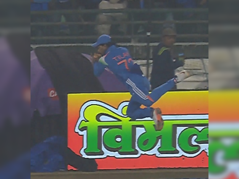 "Superman": Tilak Verma's Gravity-Defying Catch In 2nd ODI Sets Internet Ablaze