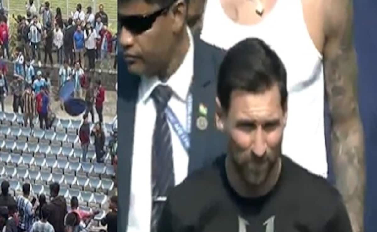 मेस्सी का नहीं कर पाए दीदार, फैंस हुए गुस्से से लाल, मैदान में फेंकी बोतल, कु्र्सियां तोड़ी