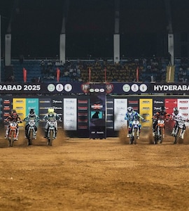 Team Gujarat Trailblazers Leads Season 2 Of Indian Supercross Racing League After Hyderabad Round