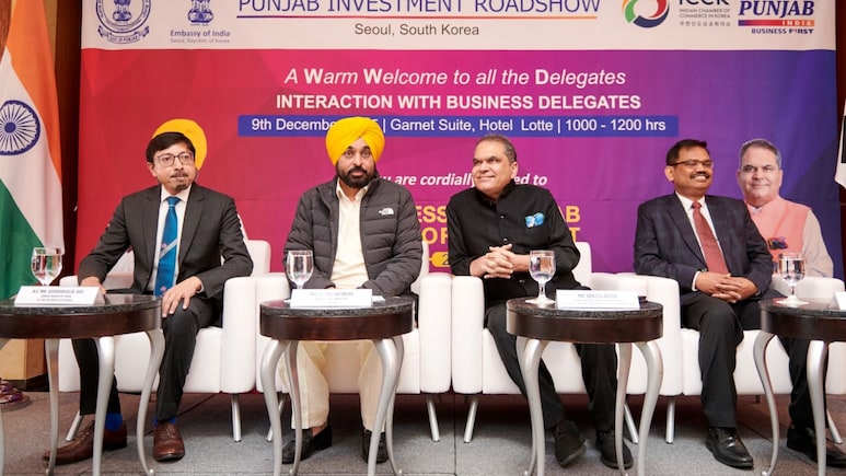  दक्षिण कोरिया दौरे पर सीएम भगवंत मान,  निवेशकों को दिया पंजाब इन्वेस्टर समिट में शामिल होने का न्योता