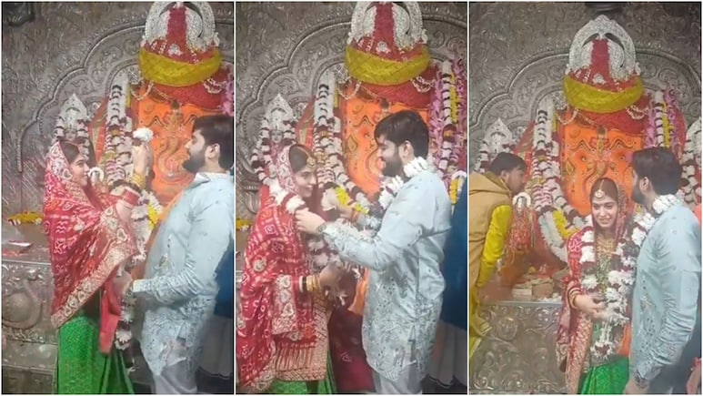 खजराना मंदिर के गर्भगृह में किसी को एंट्री नहीं! वहीं BJP विधायक के नवविवाहित बेटे ने पत्नी को पहनाई वरमाला, देखें Viral Video