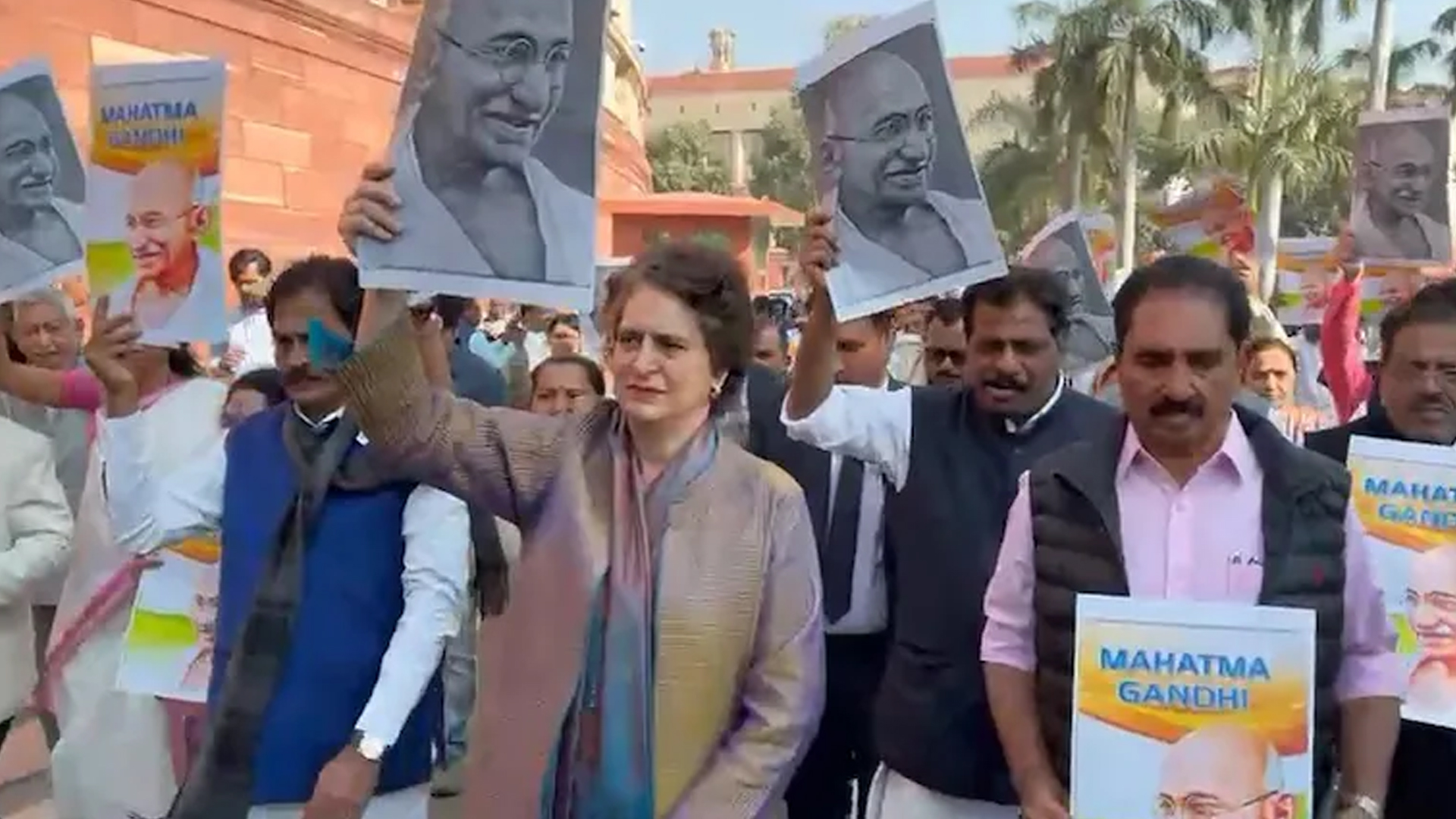 Priyanka Gandhi Attacks Centre On G Ram G, Opposition Protests At Parliament