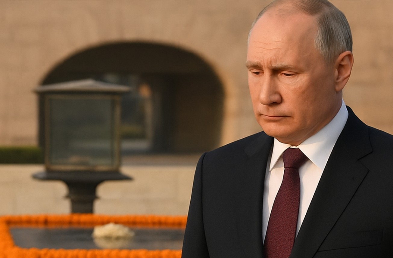 यूक्रेन युद्ध के साये में पुतिन का राजघाट दौरा: महात्मा गांधी को श्रद्धांजलि देने के पीछे क्या संदेश?