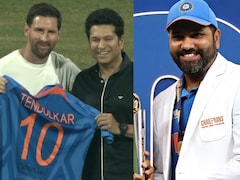 Watch: Rohit Sharma Chants Hog Limelight At Wankhede During Messi Tour