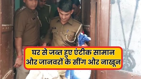 अजमेर में एक घर से मिला वन्यजीव और एंटीक सामान, जब्त हुए एंटीक सिक्के और पेंटिंग से लेकर सींग और भालू के नाखून