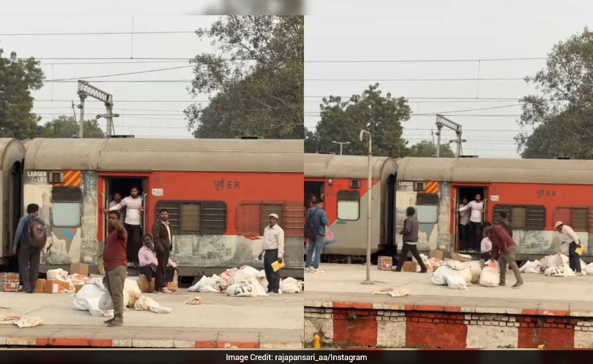 India Post Staff Caught Tossing Parcels On Railway Tracks