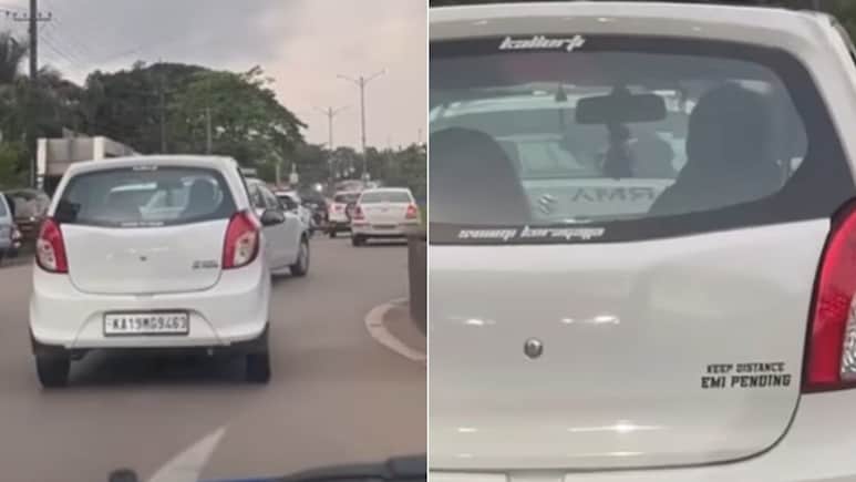 मारुति ऑल्टो के मालिक ने कार के पीछे लगाया ऐसा स्टिकर, लोग बोले- नेक्स्ट लेवल बंदा है ये