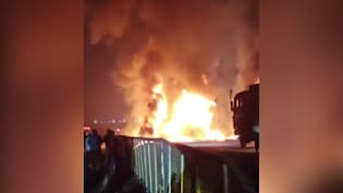 10 Dead, Many Missing As Bus Goes Up In Flames After Collision With Truck