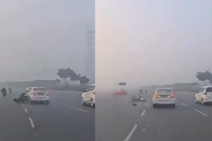 Suzuki Hayabusa Crashes Into Cab, Rider Thrown On Road: Who's At Fault?