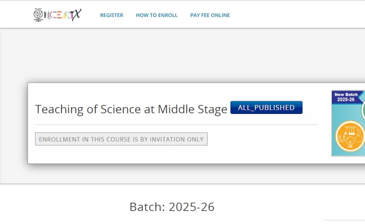 NCERT Launches 40-Week Online Diploma for Science Teachers