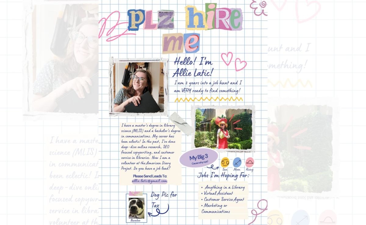 Allie Latic spent two years applying to over 500 jobs. Allie Latic spent two years applying to over 500 jobs.