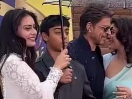 Shah Rukh Khan, Kajol And Her Children Yug And Nysa Pose In London. Fans Say, "Picture Perfect Moment"