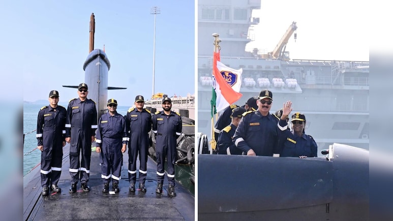 President Droupadi Murmu Undertakes Submarine Sortie At Karnataka Naval Base