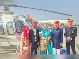 Jodhpur News: हेलीकॉप्टर से गांव पहुंचे दूल्हा-दुल्हन, देखकर दंग रह गए ग्रामीण; पूरे गांव में बरसे फूल