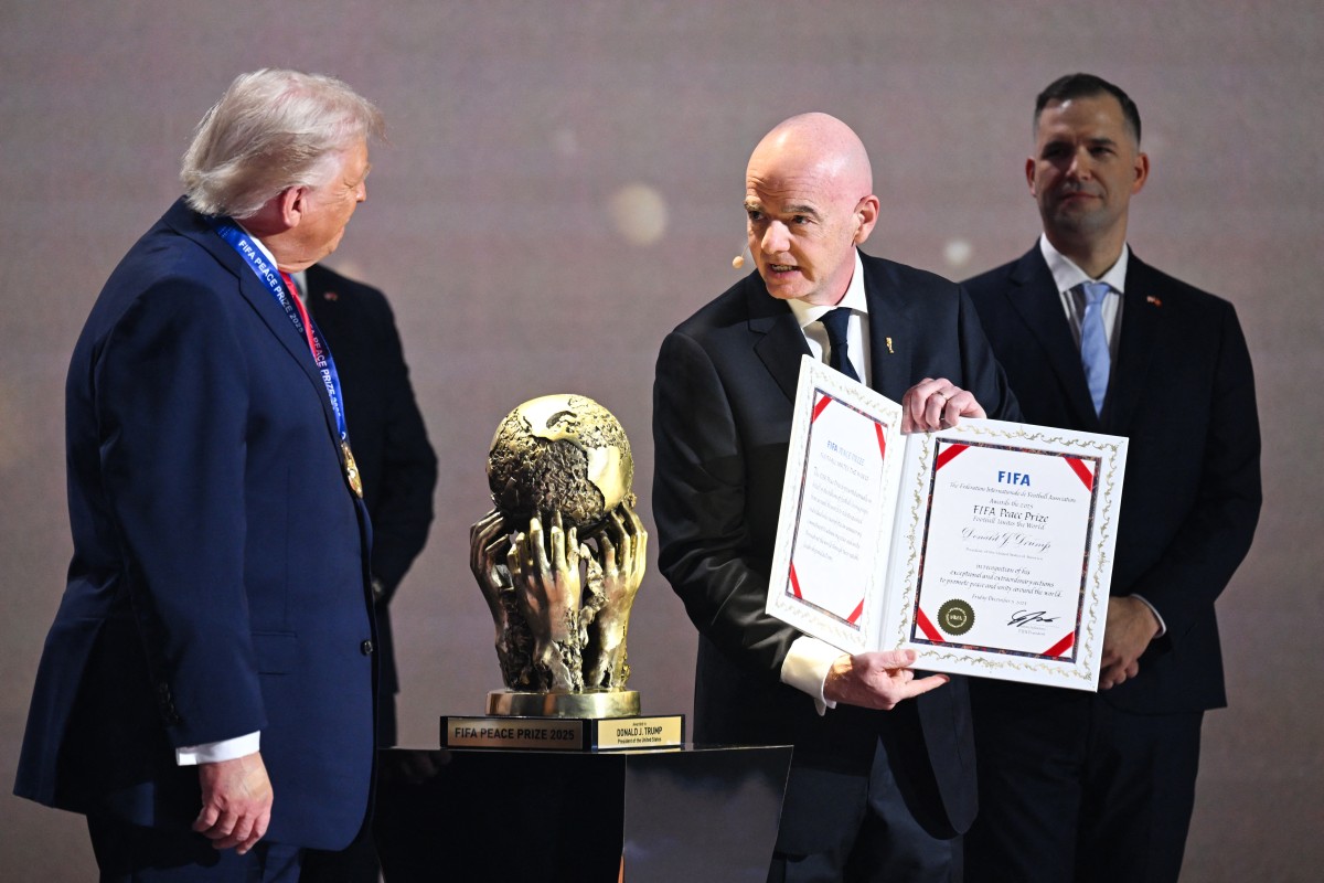 US President Donald Trump Awarded Peace Prize By FIFA At World Cup Draw Ceremony