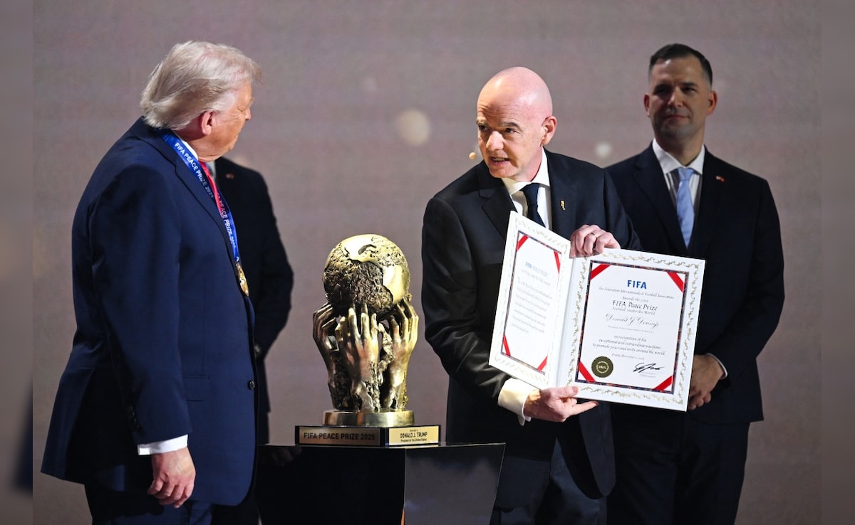 US President Donald Trump Awarded Peace Prize By FIFA At World Cup Draw Ceremony