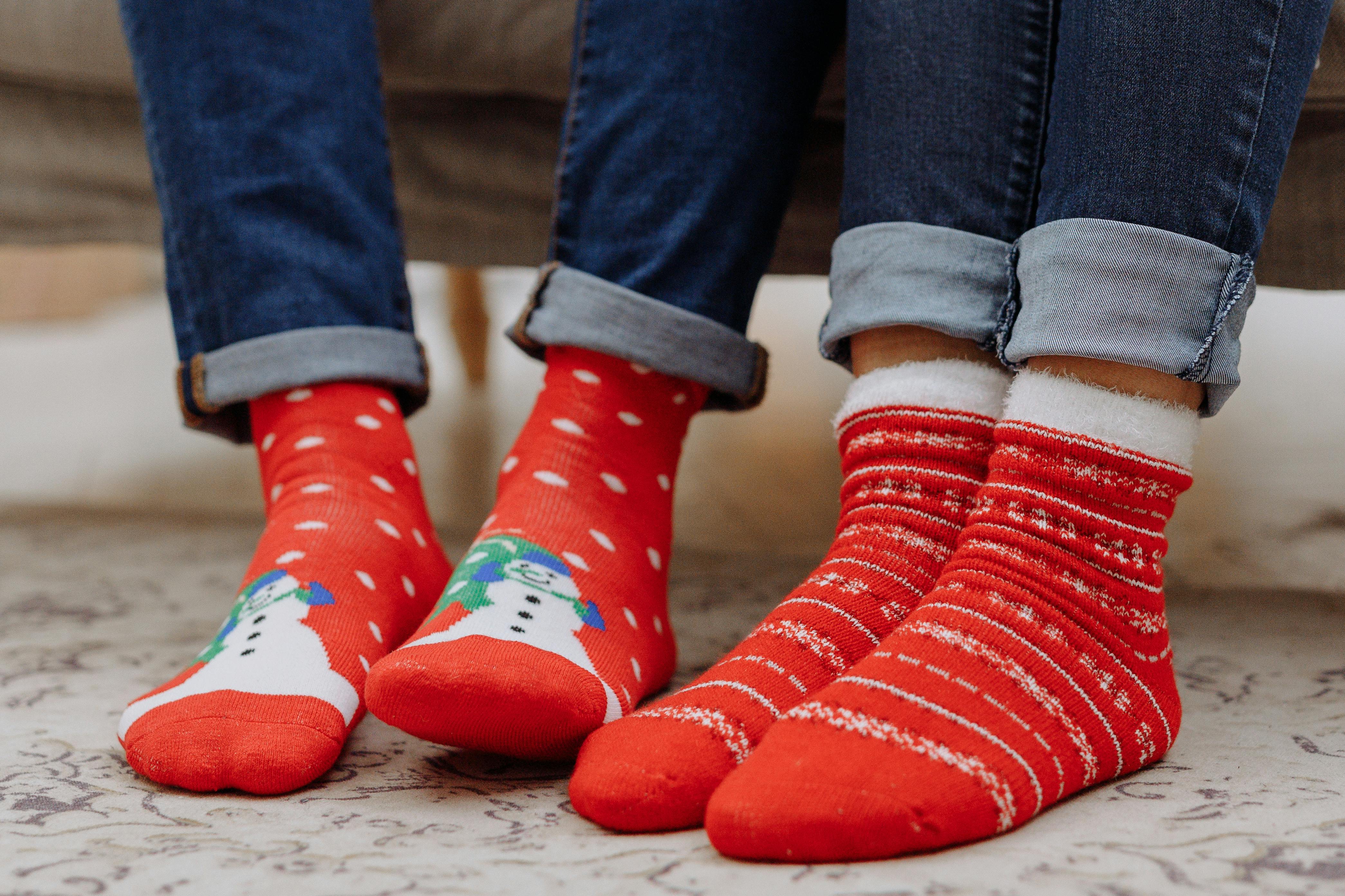 Explore adorable printed Christmas socks on Myntra