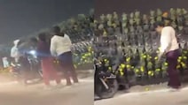 Video: Lucknow Residents Steal Flower Pots Placed On Roadside For PM Modi's Event
