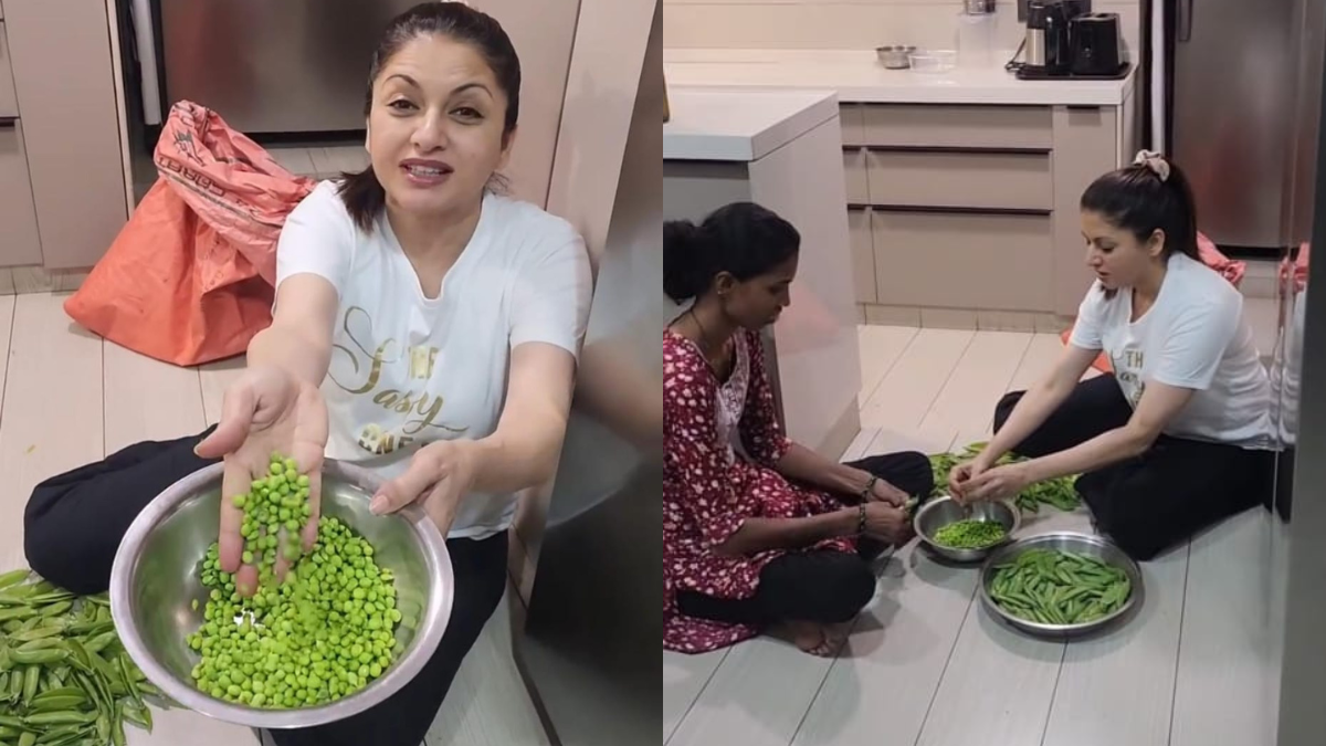 Watch: Bhagyashree Welcomes Winter Season With Fresh Green Peas From Jaipur