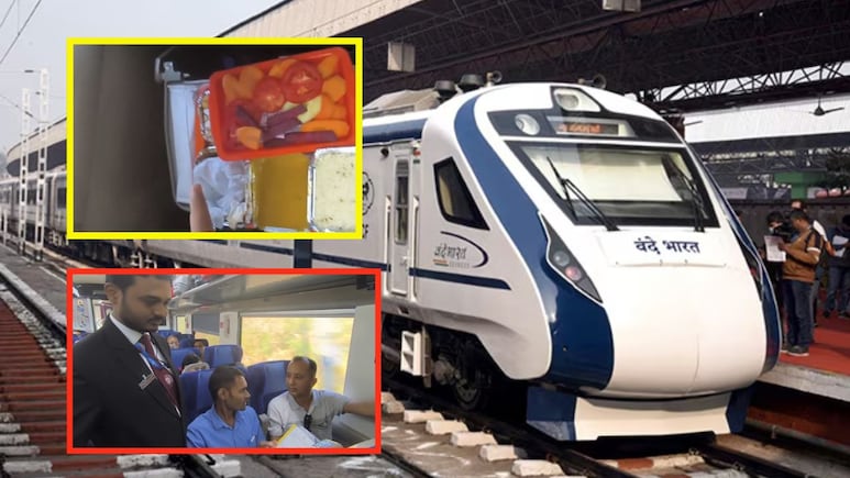 Vande Bharat Video : वंदे भारत ट्रेनमध्ये जेवताना 100 वेळा विचार करा! जेवणात काय काय आढळलं? प्रवासी संतापले